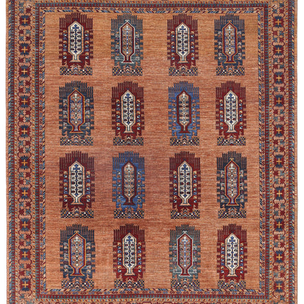 Humna 8' 1" X 10' 0" Hand Knotted Wool Rug 8' 1" X 10' 0" (246 X 305) / Brown / Wool