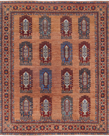 Humna 8' 1" X 10' 0" Hand Knotted Wool Rug 8' 1" X 10' 0" (246 X 305) / Brown / Wool