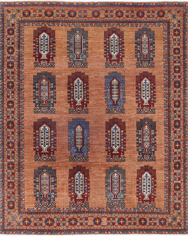 Humna 8' 1" X 10' 0" Hand Knotted Wool Rug 8' 1" X 10' 0" (246 X 305) / Brown / Wool
