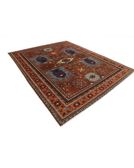 Humna 8' 6" X 10' 4" Hand Knotted Wool Rug 8' 6" X 10' 4" (259 X 315) / Brown / Wool