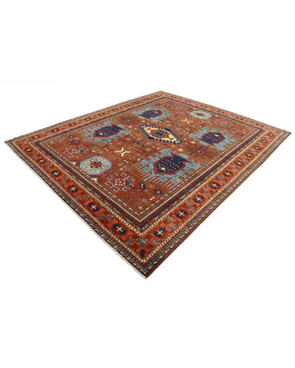 Humna 8' 6" X 10' 4" Hand Knotted Wool Rug 8' 6" X 10' 4" (259 X 315) / Brown / Wool