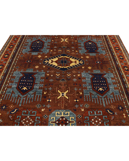 Humna 8' 6" X 10' 4" Hand Knotted Wool Rug 8' 6" X 10' 4" (259 X 315) / Brown / Wool