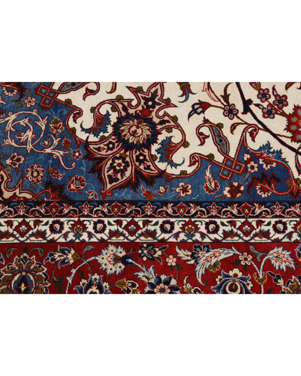 Isfahan 10' 3" X 14' 7" Hand Knotted Wool Rug 10' 3" X 14' 7" (312 X 444) / Ivory / Wool