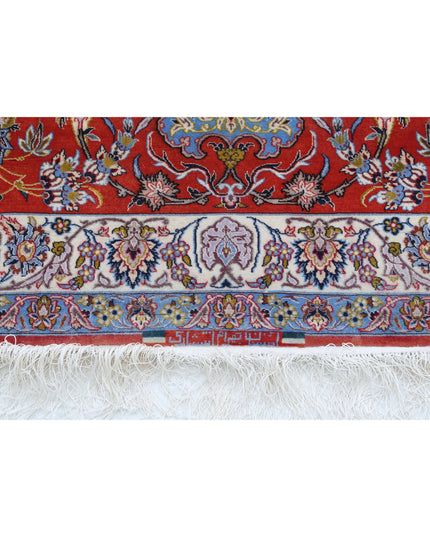 Isfahan 12' 11" X 21' 1" Hand Knotted Wool & Silk Rug 12' 11" X 21' 1" (394 X 643) / Ivory / Wool & Silk