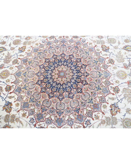 Isfahan 12' 11" X 21' 1" Hand Knotted Wool & Silk Rug 12' 11" X 21' 1" (394 X 643) / Ivory / Wool & Silk