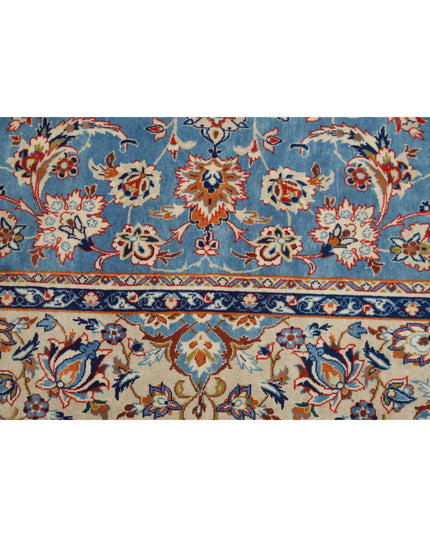 Isfahan 3' 6" X 5' 4" Hand Knotted Wool & Silk Rug 3' 6" X 5' 4" (107 X 162) / Blue / Wool & Silk