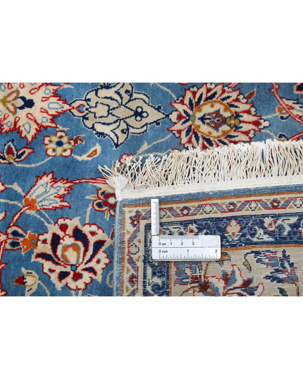 Isfahan 3' 6" X 5' 4" Hand Knotted Wool & Silk Rug 3' 6" X 5' 4" (107 X 162) / Blue / Wool & Silk