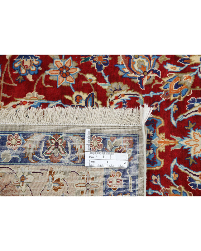 Isfahan 3' 7" X 5' 8" Hand Knotted Wool & Silk Rug 3' 7" X 5' 8" (109 X 173) / Red / Wool & Silk