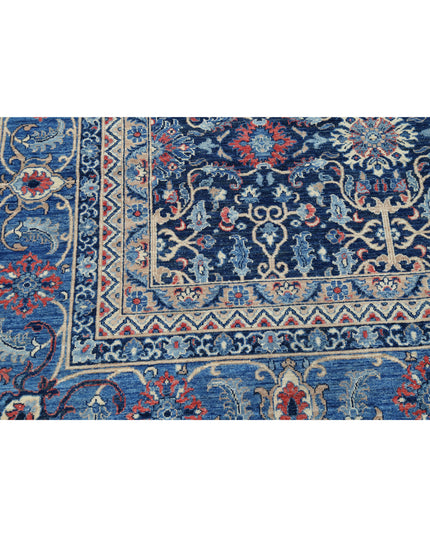 Jasmine 11' 10" X 17' 7" Hand Knotted Wool Rug 11' 10" X 17' 7" (361 X 536) / Blue / Wool