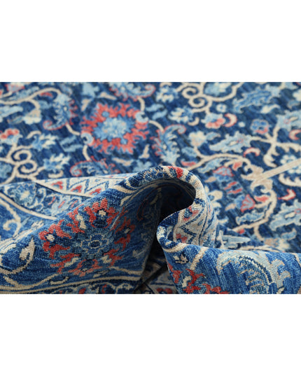 Jasmine 11' 10" X 17' 7" Hand Knotted Wool Rug 11' 10" X 17' 7" (361 X 536) / Blue / Wool