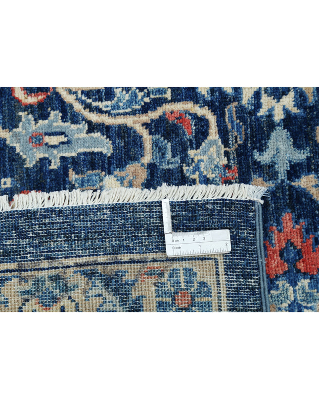 Jasmine 11' 10" X 17' 7" Hand Knotted Wool Rug 11' 10" X 17' 7" (361 X 536) / Blue / Wool