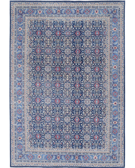 Jasmine 11' 10" X 17' 7" Hand Knotted Wool Rug 11' 10" X 17' 7" (361 X 536) / Blue / Wool