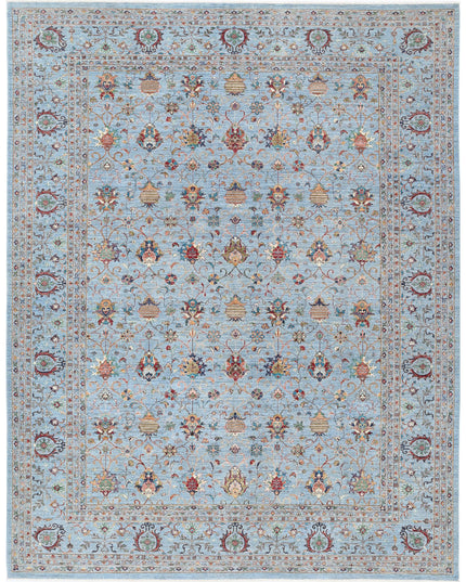 Jasmine 11' 9" X 14' 10" Hand Knotted Wool Rug 11' 9" X 14' 10" (358 X 452) / Blue / Wool
