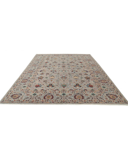 Jasmine 8' 10" X 12' 1" Hand Knotted Wool Rug 8' 10" X 12' 1" (269 X 368) / Grey / Wool
