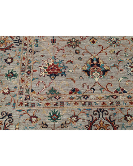 Jasmine 8' 10" X 12' 1" Hand Knotted Wool Rug 8' 10" X 12' 1" (269 X 368) / Grey / Wool