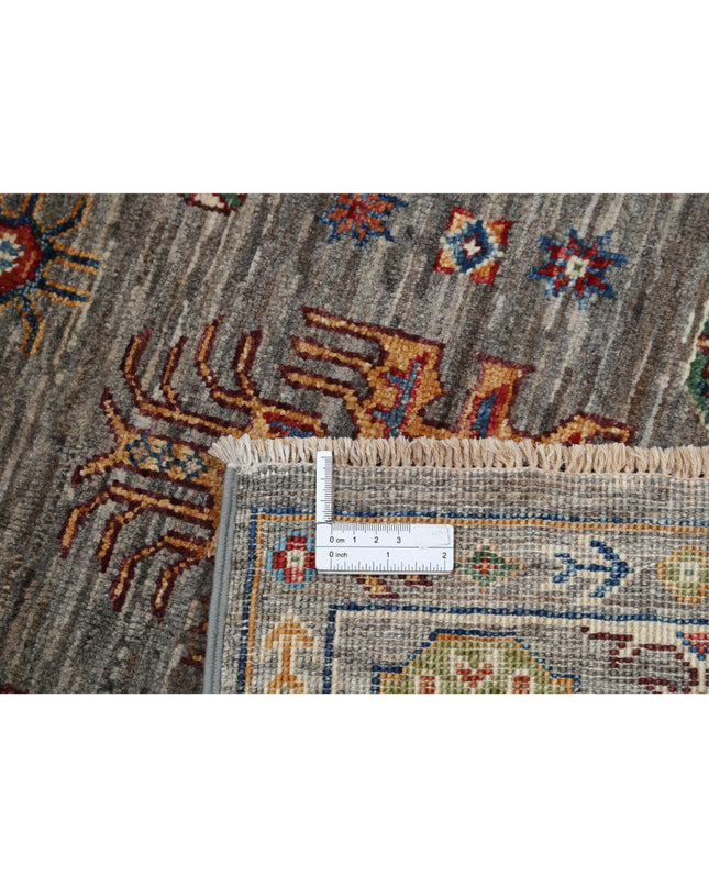 Jasmine 4' 2" X 6' 5" Hand Knotted Wool Rug 4' 2" X 6' 5" (127 X 196) / Grey / Wool