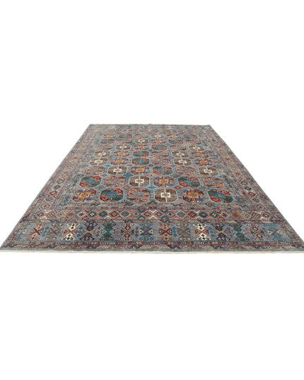 Jasmine 9' 0" X 12' 6" Hand Knotted Wool Rug 9' 0" X 12' 6" (274 X 381) / Grey / Wool