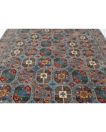Jasmine 9' 0" X 12' 6" Hand Knotted Wool Rug 9' 0" X 12' 6" (274 X 381) / Grey / Wool