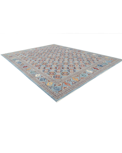 Jasmine 11' 11" X 15' 8" Hand Knotted Wool Rug 11' 11" X 15' 8" (363 X 478) / Blue / Wool