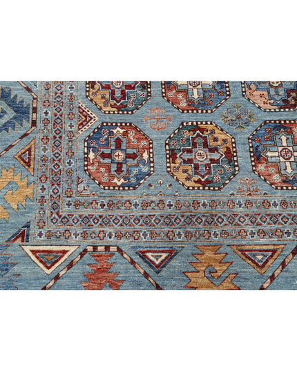 Jasmine 11' 11" X 15' 8" Hand Knotted Wool Rug 11' 11" X 15' 8" (363 X 478) / Blue / Wool