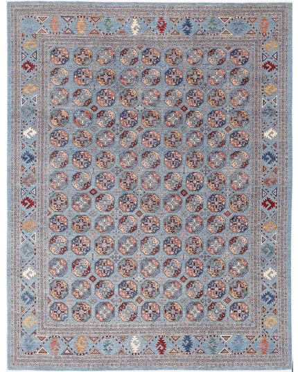 Jasmine 11' 11" X 15' 8" Hand Knotted Wool Rug 11' 11" X 15' 8" (363 X 478) / Blue / Wool