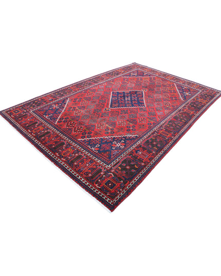 Josheghan 7' 0" X 10' 7" Hand Knotted Wool Rug 7' 0" X 10' 7" (213 X 322) / Red / Wool