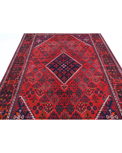 Josheghan 7' 0" X 10' 7" Hand Knotted Wool Rug 7' 0" X 10' 7" (213 X 322) / Red / Wool