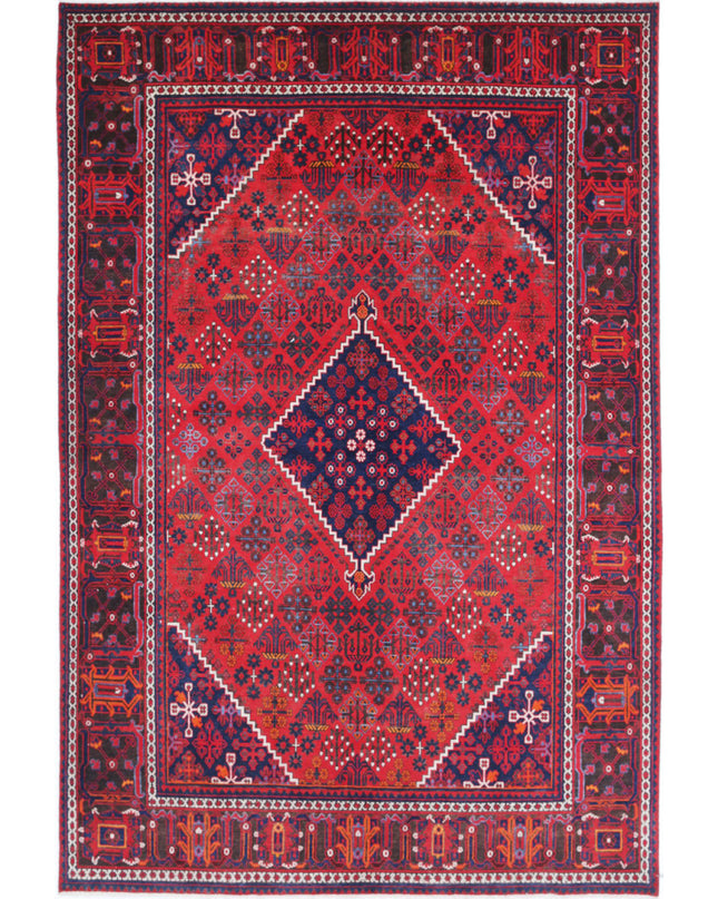 Josheghan 7' 0" X 10' 7" Hand Knotted Wool Rug 7' 0" X 10' 7" (213 X 322) / Red / Wool