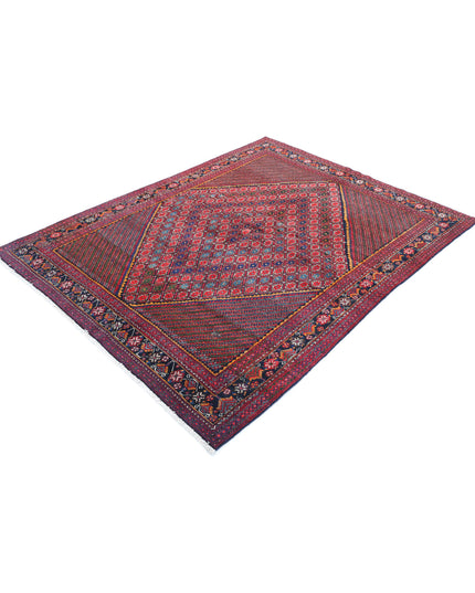 Josheghan 5' 0" X 6' 7" Hand Knotted Wool Rug 5' 0" X 6' 7" (152 X 201) / Red / Wool