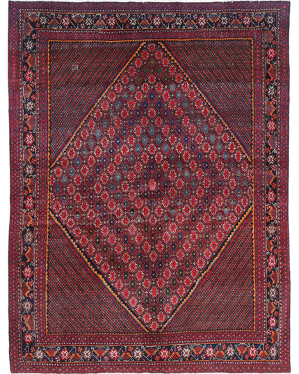 Josheghan 5' 0" X 6' 7" Hand Knotted Wool Rug 5' 0" X 6' 7" (152 X 201) / Red / Wool