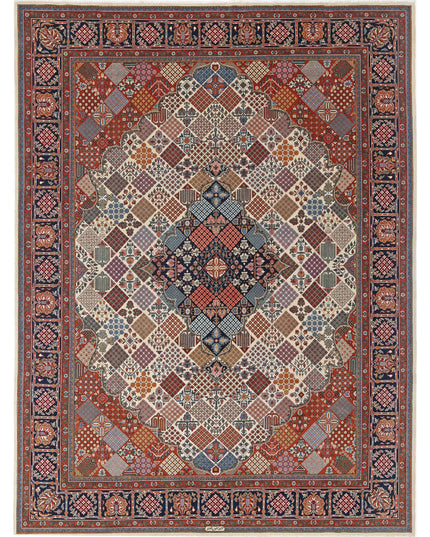 Josheghan 9' 0" X 11' 9" Hand Knotted Wool Rug 9' 0" X 11' 9" (274 X 358) / Ivory / Wool