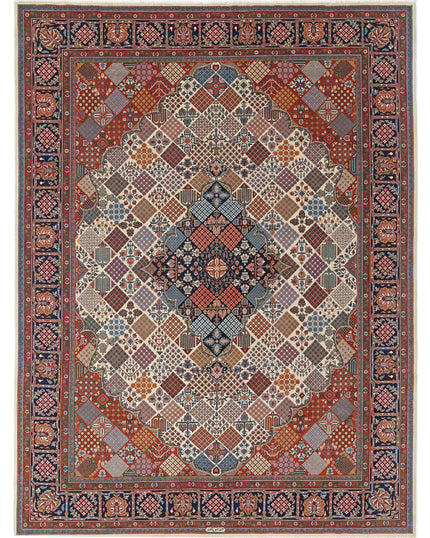 Josheghan 9' 0" X 11' 9" Hand Knotted Wool Rug 9' 0" X 11' 9" (274 X 358) / Ivory / Wool
