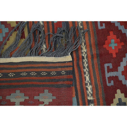 Kafkaas Kilim 4' 9" X 6' 2" Wool Hand-Woven Kilim 4' 9" X 6' 2" (145 X 188) / Multi / Multi