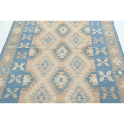 Kafkaas Kilim 5' 0" X 7' 1" Wool Hand-Woven Kilim 5' 0" X 7' 1" (152 X 216) / Multi / Multi