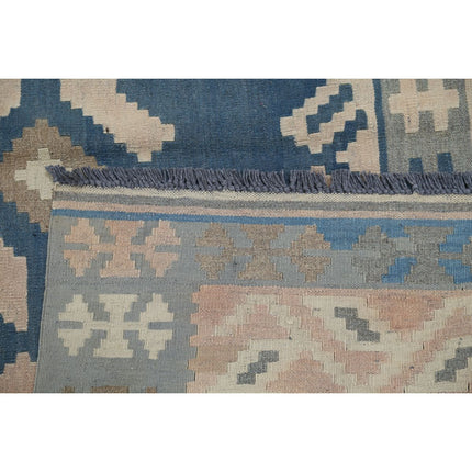 Kafkaas Kilim 5' 1" X 6' 10" Wool Hand-Woven Kilim 5' 1" X 6' 10" (155 X 208) / Multi / Multi