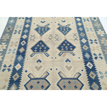 Kafkaas Kilim 6' 3" X 9' 10" Wool Hand-Woven Kilim 6' 3" X 9' 10" (191 X 300) / Multi / Multi