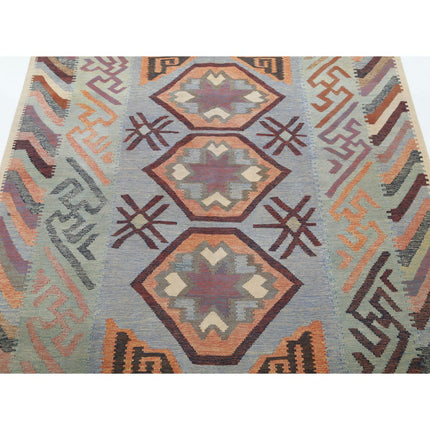 Kafkaas Kilim 4' 11" X 6' 7" Wool Hand-Woven Kilim 4' 11" X 6' 7" (150 X 201) / Multi / Multi