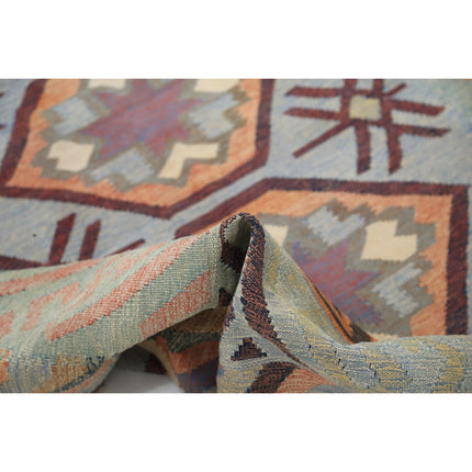 Kafkaas Kilim 4' 11" X 6' 7" Wool Hand-Woven Kilim 4' 11" X 6' 7" (150 X 201) / Multi / Multi