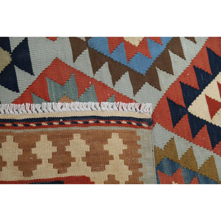 Kafkaas Kilim 4' 10" X 6' 7" Wool Hand-Woven Kilim 4' 10" X 6' 7" (147 X 201) / Multi / Multi