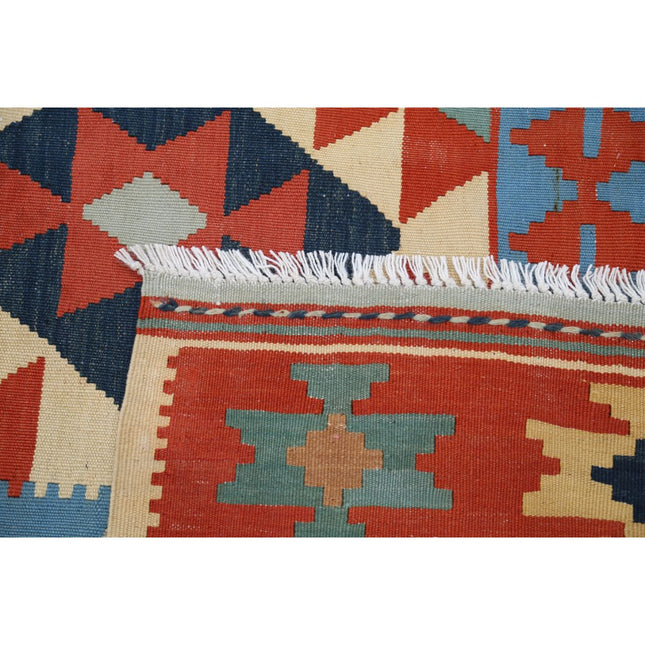 Kafkaas Kilim 6' 2" X 9' 6" Wool Hand-Woven Kilim 6' 2" X 9' 6" (188 X 290) / Multi / Multi