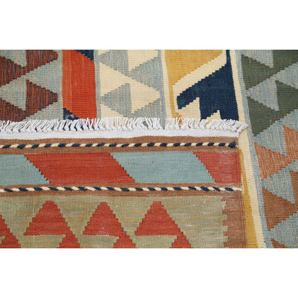 Kafkaas Kilim 6' 3" X 10' 1" Wool Hand-Woven Kilim 6' 3" X 10' 1" (191 X 307) / Multi / Multi