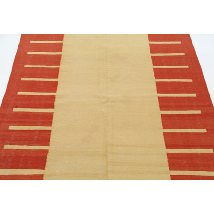 Kafkaas Kilim 4' 8" X 6' 10" Wool Hand-Woven Kilim 4' 8" X 6' 10" (142 X 208) / Multi / Multi