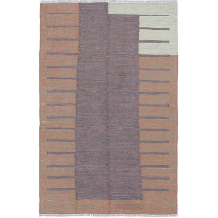 Kafkaas Kilim Hand-Woven Wool Kilim IVA0006762 - Natalia Rugs