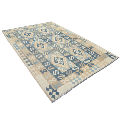 Kafkaas Kilim 6' 8" X 10' 2" Wool Hand-Woven Kilim 6' 8" X 10' 2" (203 X 310) / Multi / Multi