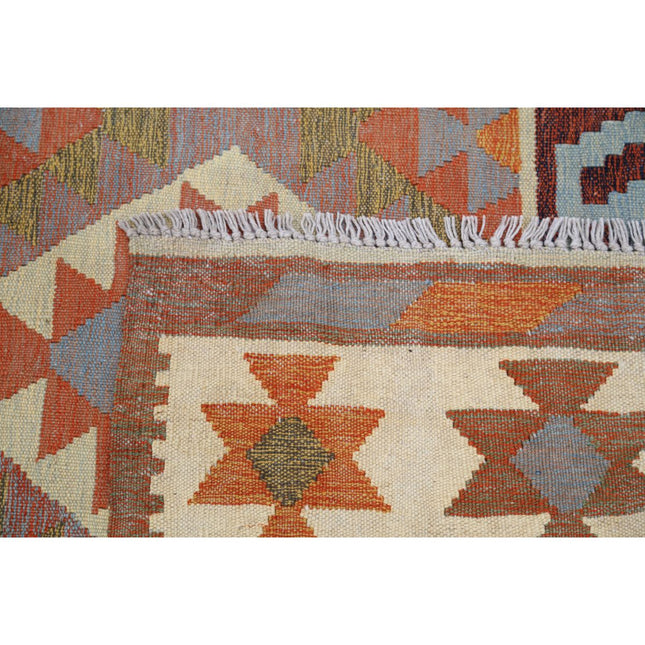 Kafkaas Kilim 6' 9" X 9' 10" Wool Hand-Woven Kilim 6' 9" X 9' 10" (206 X 300) / Multi / Multi