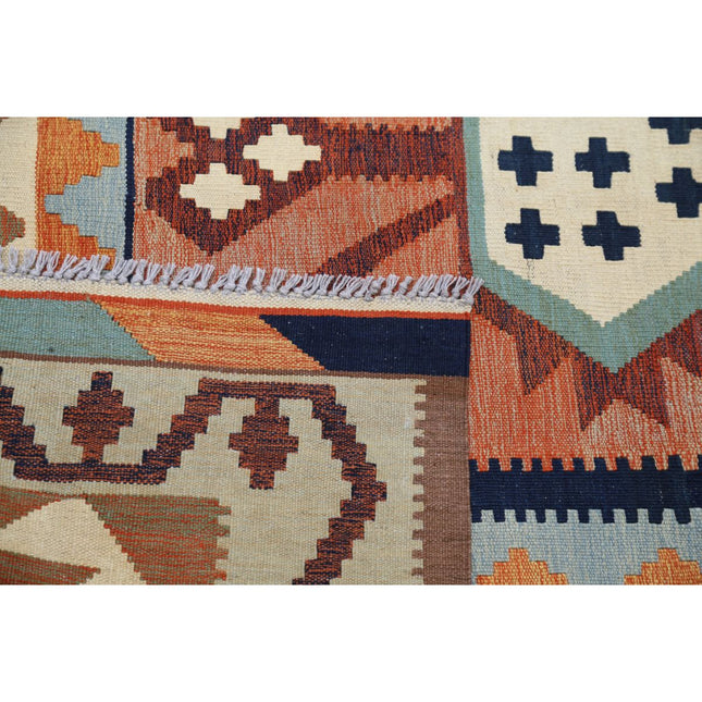 Kafkaas Kilim 6' 8" X 9' 10" Wool Hand-Woven Kilim 6' 8" X 9' 10" (203 X 300) / Multi / Multi