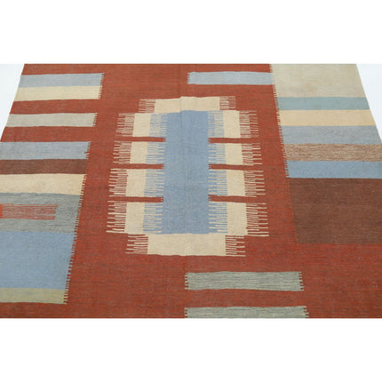 Kafkaas Kilim 5' 0" X 6' 10" Wool Hand-Woven Kilim 5' 0" X 6' 10" (152 X 208) / Multi / Multi