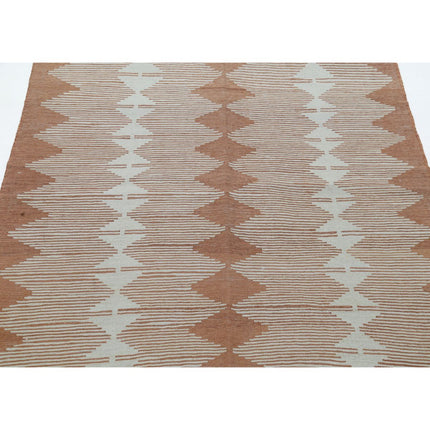 Kafkaas Kilim 4' 5" X 6' 1" Wool Hand-Woven Kilim 4' 5" X 6' 1" (135 X 185) / Multi / Multi