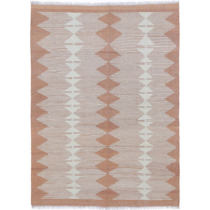 Kafkaas Kilim Hand-Woven Wool Kilim IVA0010337 - Natalia Rugs