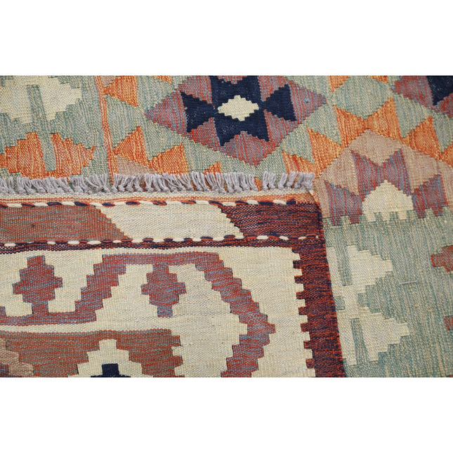 Kafkaas Kilim 6' 6" X 10' 2" Wool Hand-Woven Kilim 6' 6" X 10' 2" (198 X 310) / Multi / Multi